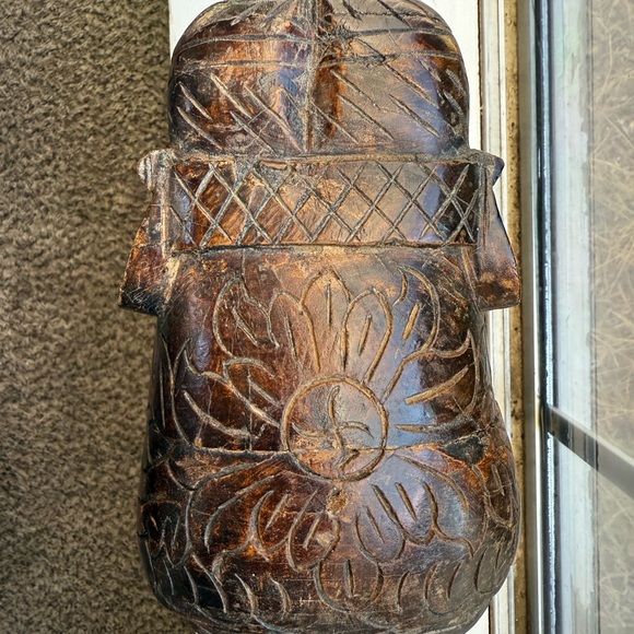 Vintage Bali Elephant solid wood carved. - Picture 4 of 5